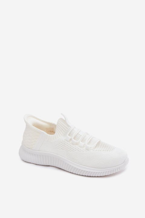 Women's Material Slip-On Sports Shoes White Olive