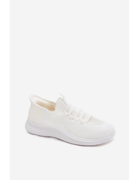 Women's Material Slip-On Sports Shoes White Olive