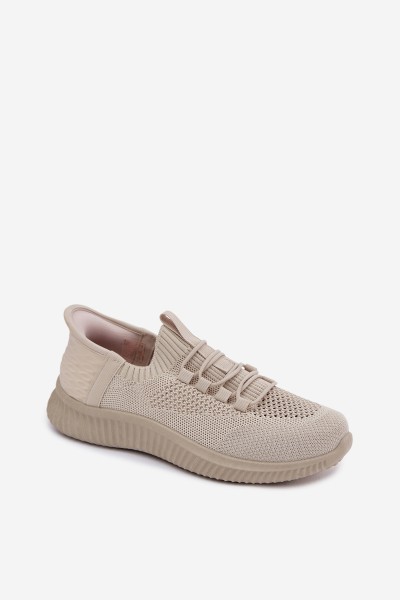 Material Slip-On Women's Sports Shoes Beige Olive 2