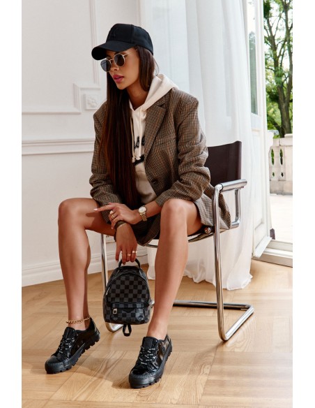 Fashionable Lacquered Sneakers Big Star KK274044 Black