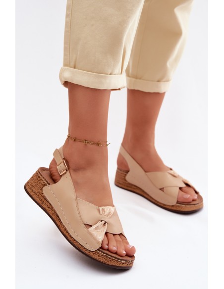 Comfortable Women's Platform Sandals Beige Iggy