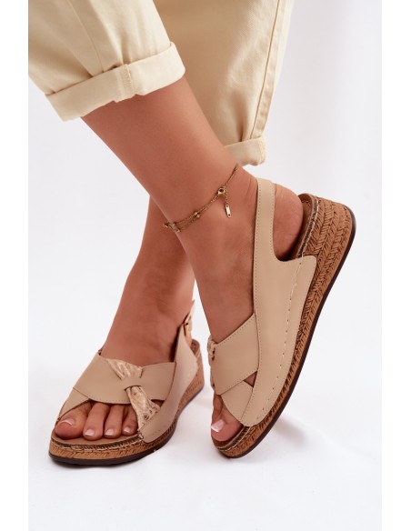 Comfortable Women's Platform Sandals Beige Iggy