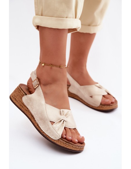 Comfortable Women's Platform Sandals Gold Iggy