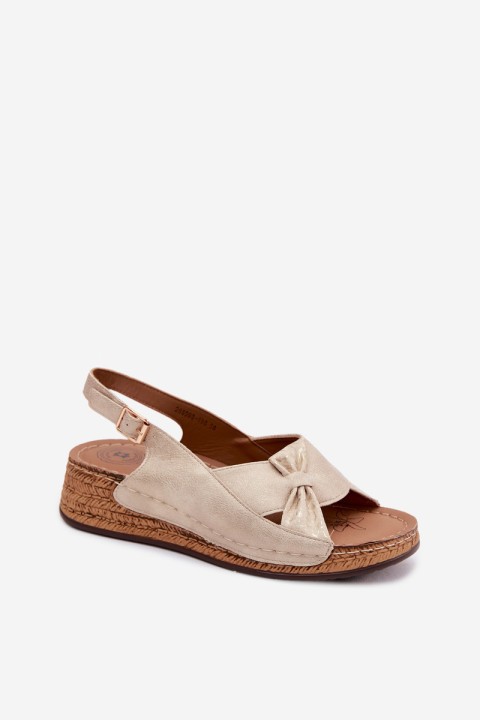 Comfortable Women's Platform Sandals Gold Iggy