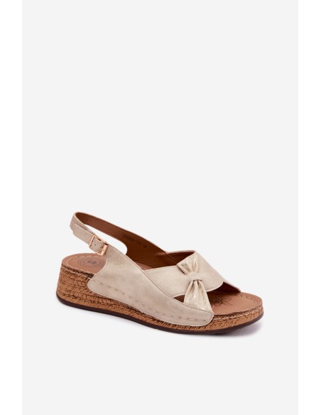 Comfortable Women's Platform Sandals Gold Iggy