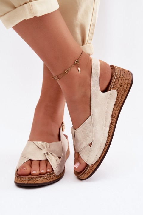 Comfortable Women's Platform Sandals Gold Iggy