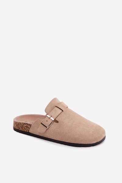 Women's Clogs with Buckle Beige Lacey 2