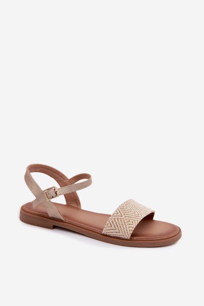 Women's Flat Gold Lumina Sandals 2