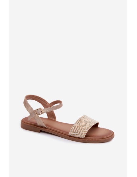 Women's Flat Gold Lumina Sandals