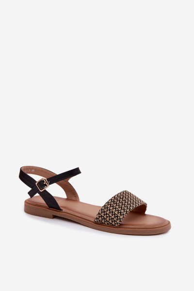 Women's Flat Black Sandals Lumina 2