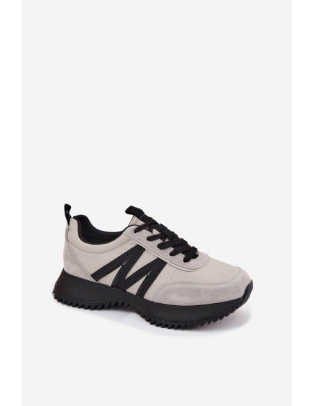 Vinceza Women's Suede Sneakers On Platform 41521 Gray