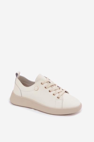 Leather Women's Loafers Vinceza 41508 Light Beige 2