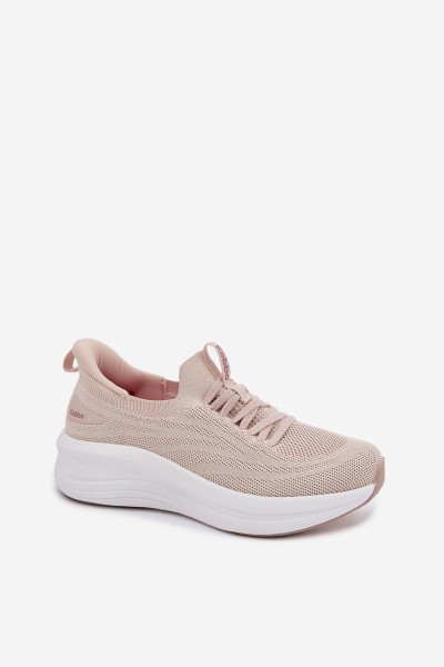 Material Sports Shoes Women's Slip-On Sneakers Kobbo 102425 Beige 2