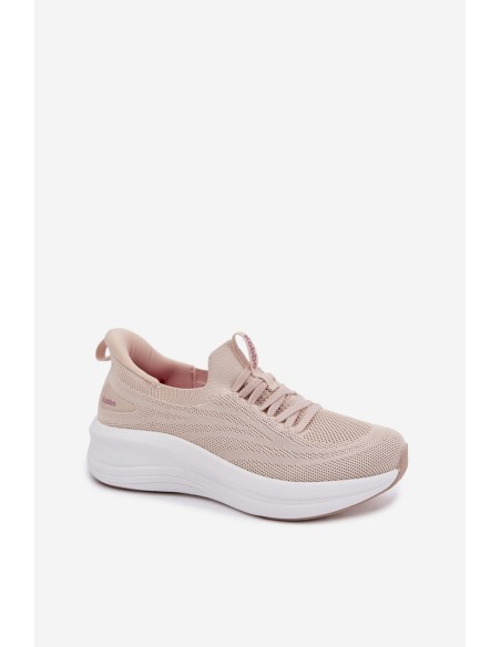 Material Sports Shoes Women's Slip-On Sneakers Kobbo 102425 Beige