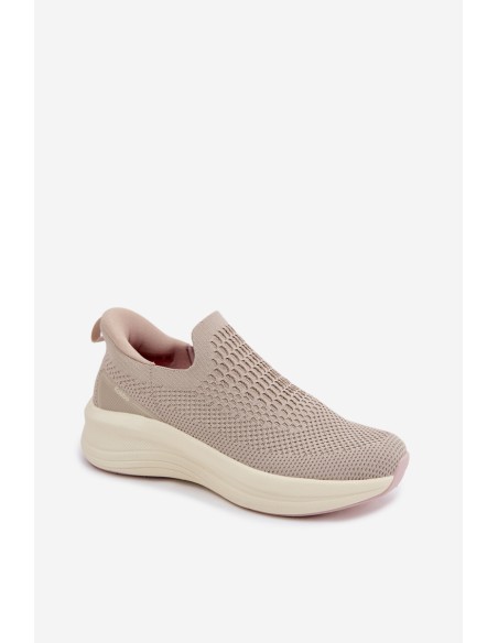 Women's Slip-On Sneakers Fabric Kobbo 102424 Beige