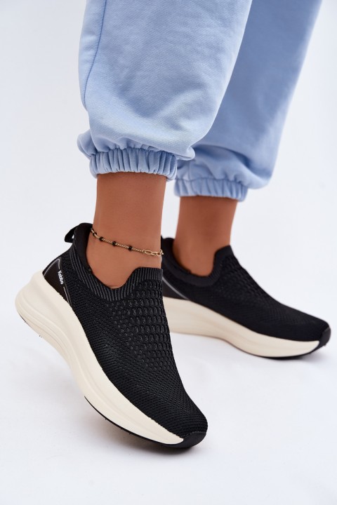Women's Slip-On Sneakers Material Kobbo 102424 Black