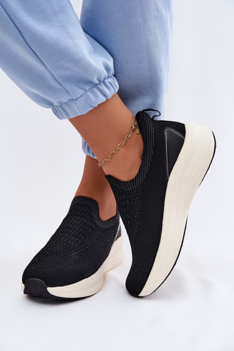 Women's Slip-On Sneakers Material Kobbo 102424 Black