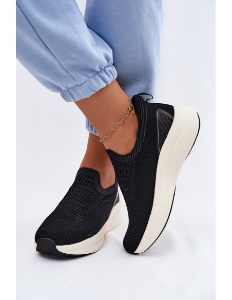 Women's Slip-On Sneakers Material Kobbo 102424 Black