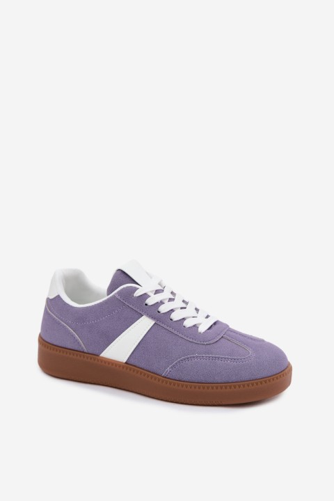 Women's Faux Suede Sneakers Purple Calira