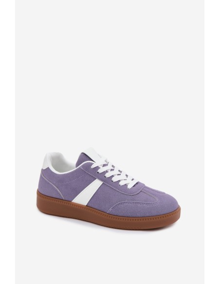 Women's Faux Suede Sneakers Purple Calira