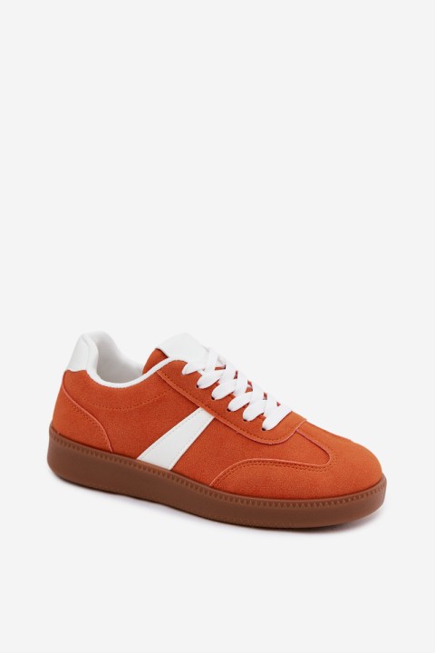 Women's Suede-Like Sneakers Orange Calira