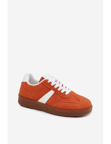 Women's Suede-Like Sneakers Orange Calira