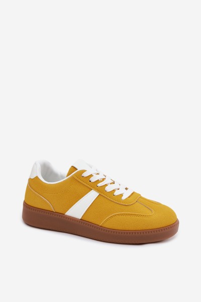 Women's Sneakers Yellow Imitation Suede Calira 2