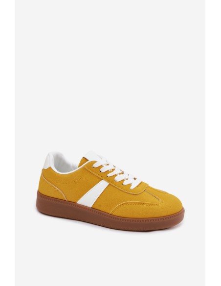 Women's Sneakers Yellow Imitation Suede Calira