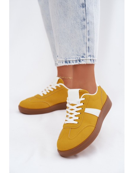 Women's Sneakers Yellow Imitation Suede Calira