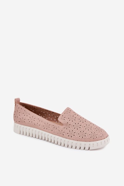 Women's Openwork Slip-On Shoes Dusty Pink Salty 2