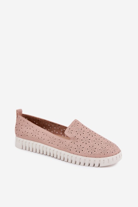Women's Openwork Slip-On Shoes Dusty Pink Salty