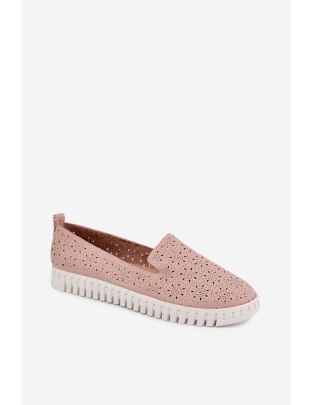 Women's Openwork Slip-On Shoes Dusty Pink Salty