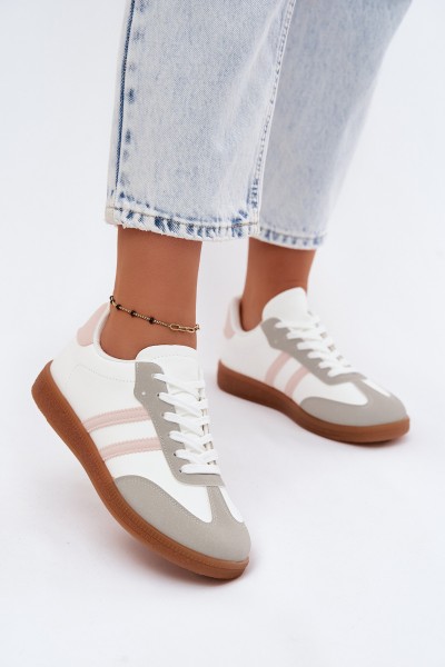 Women's Bicolor Pink and White Sneakers Seabell