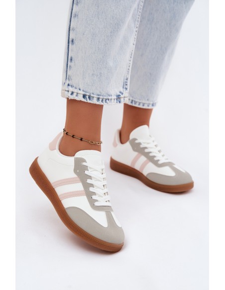 Women's Bicolor Pink and White Sneakers Seabell