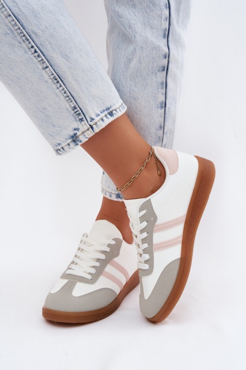 Women's Bicolor Pink and White Sneakers Seabell