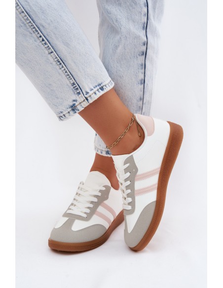 Women's Bicolor Pink and White Sneakers Seabell