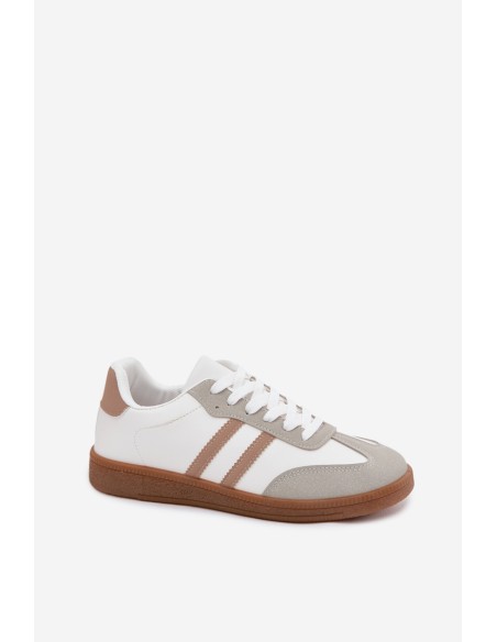 Women's White-Beige Sneakers Seabell