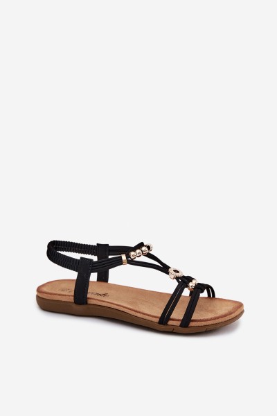 Women's Flat Sandals With Straps Black Zelda 2