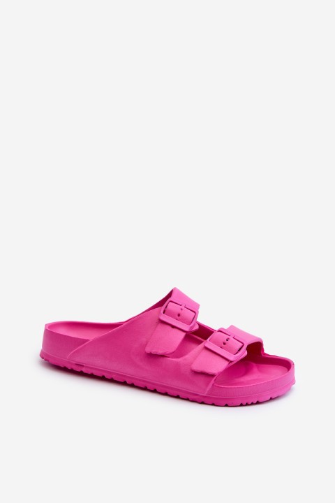 Women's Foam Slippers With Buckles Fuchsia Luciene