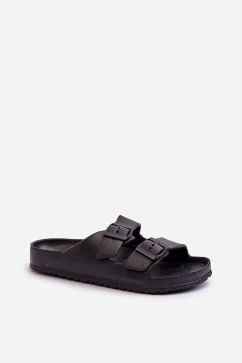 Women's Foam Flip-Flops with Buckles Black Luciene