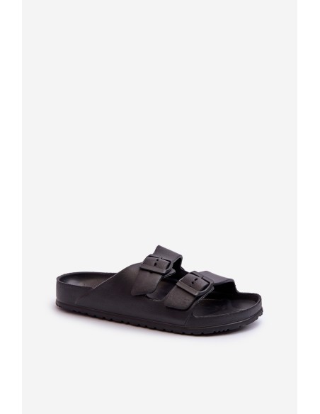 Women's Foam Flip-Flops with Buckles Black Luciene