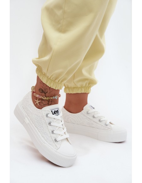 Women's Lace Sneakers On Platform LEE ISLA LACE WOMEN LOW 50261003.1FG White