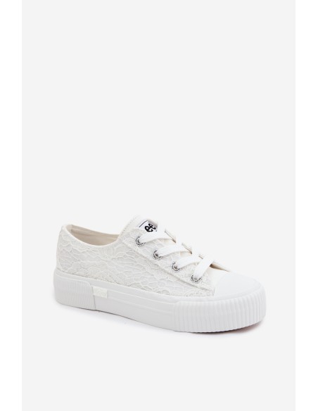 Women's Lace Sneakers On Platform LEE ISLA LACE WOMEN LOW 50261003.1FG White