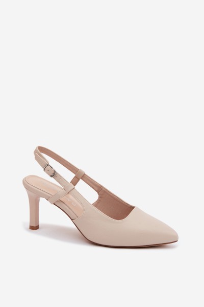 Women's High Heel Sandals Sergio Leone SK157 Beige 2