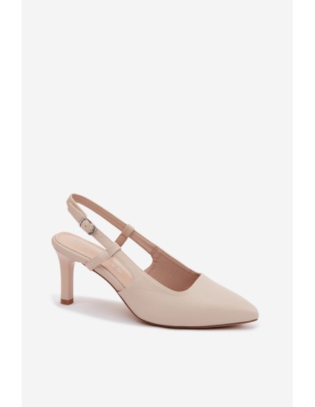 Women's High Heel Sandals Sergio Leone SK157 Beige