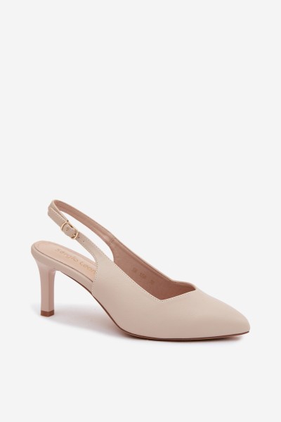 Women's Slim Heel Sandals Sergio Leone SK158 Beige 2