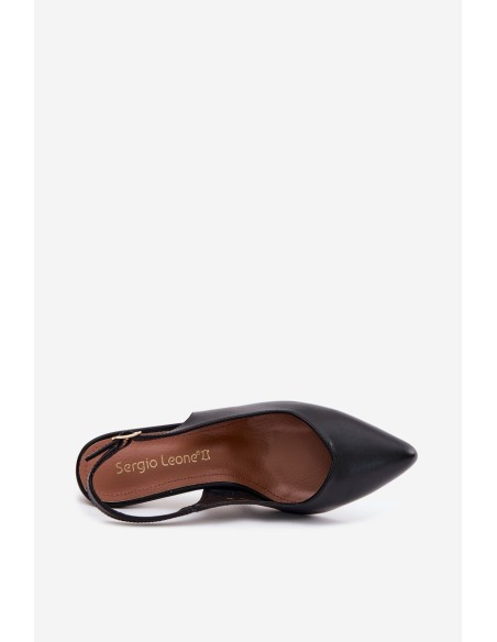 Women's Slim Heeled Sandals Sergio Leone SK158 Black