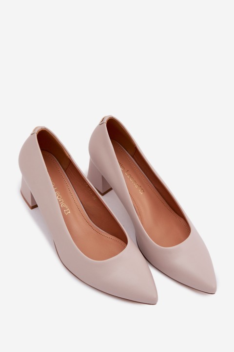Sergio Leone PB413 Gray Block Heels