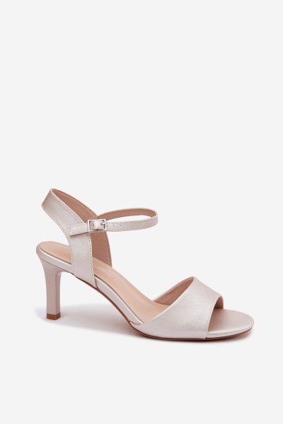 Women's Slim Heel Sandals Sergio Leone SK347 Silver 2