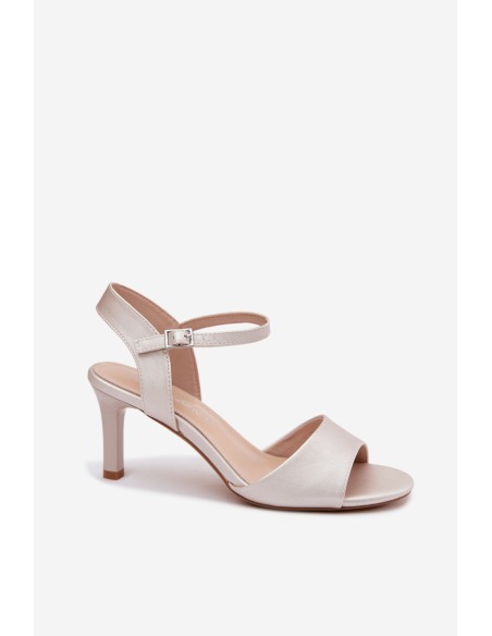 Women's Slim Heel Sandals Sergio Leone SK347 Silver
